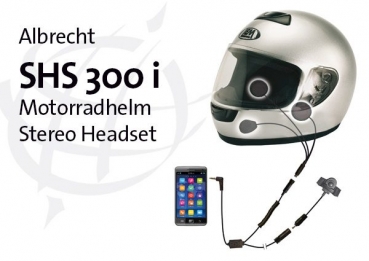 Albrecht SHS 300i - Stereo Headset für Motorradhelme